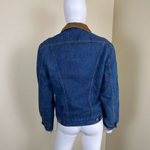 Vintage 60's-70's Maverick Denim Bluebell Sherpa Lined Jacket Mens Chore Coat - Picture 16 of 17